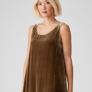 EILEEN FISHER velvet scoop neck dress